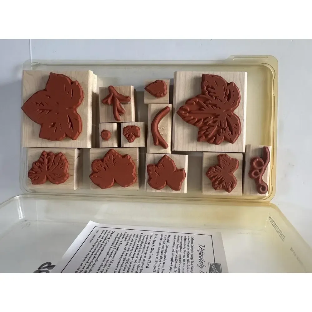 Stampin Up! 2000 Decorative Decorative Fine Vine Rubber stamp Wood Vintage #DR